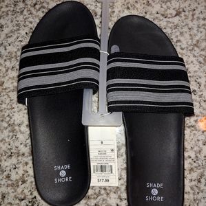 Black Shade and Shore Sandals Size 9 NEW